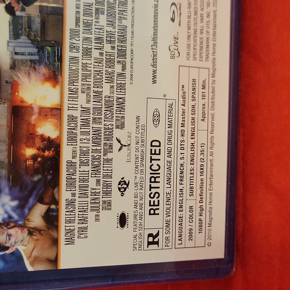 🌲 NWT D13-U District 13: Ultimatum Blu-ray disc  film - Picture 5 of 5